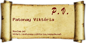 Patonay Viktória névjegykártya